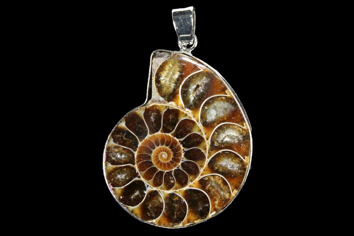 Fossil Ammonite Pendant - Million Years Old #112451